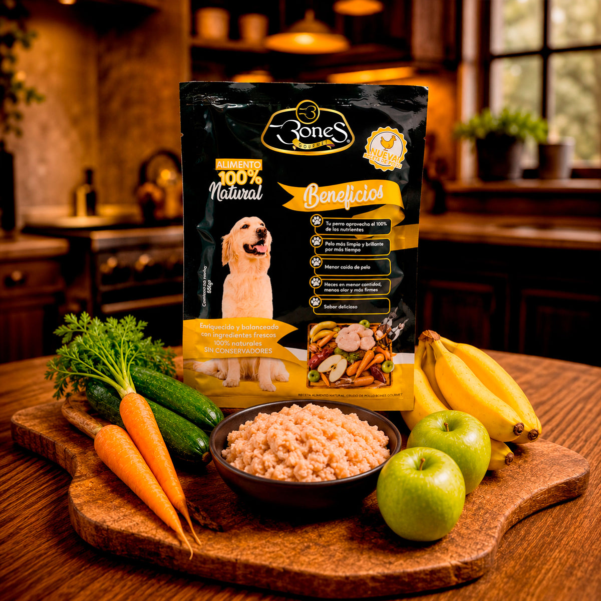 Alimento crudo de pollo para perros de Bones Gourmet