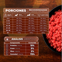 Alimento crudo de res para perros de Bones Gourmet